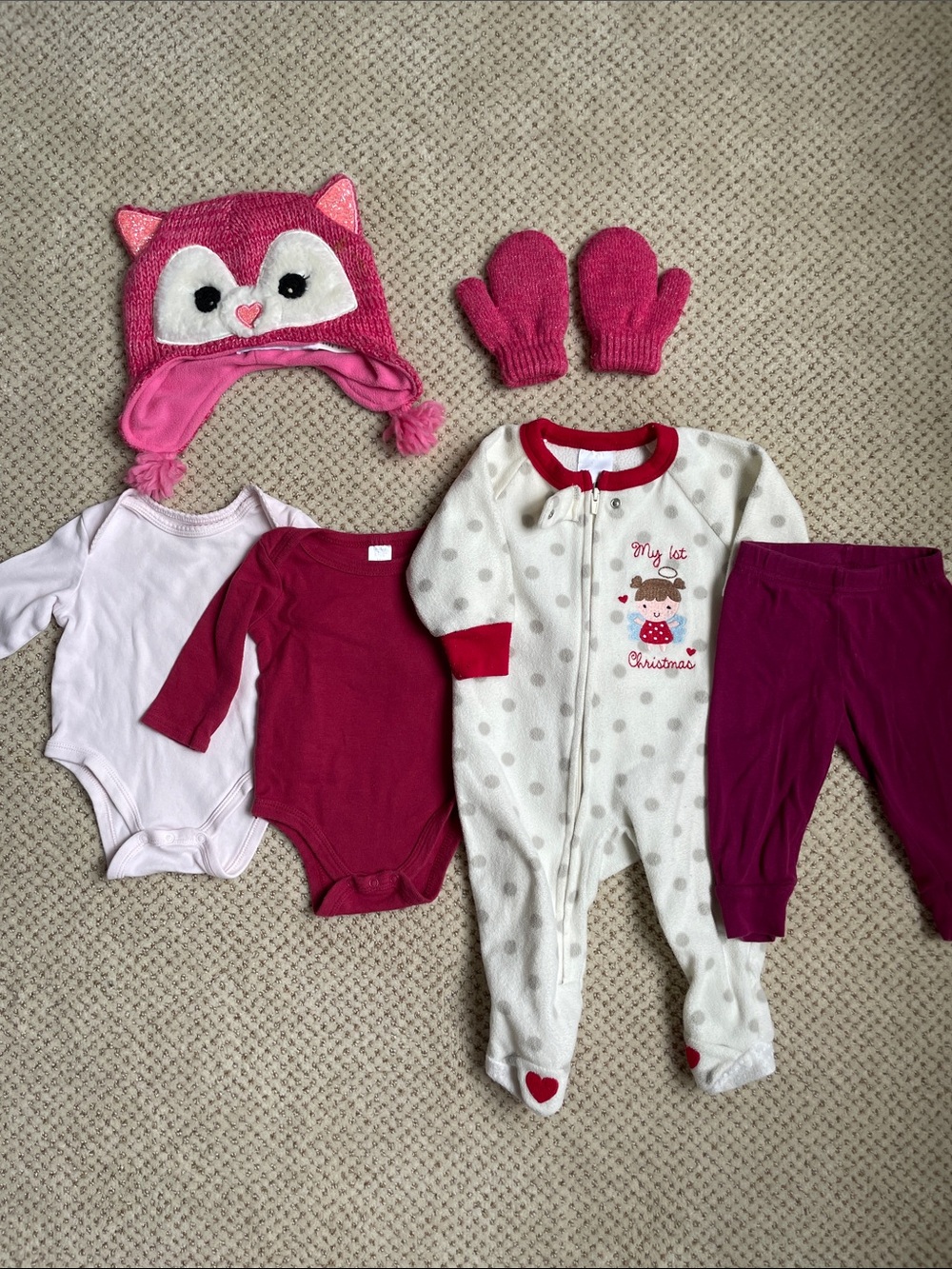 Baby girl 3-6 and 6-9 month bundle - winter bundle